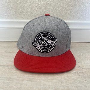 Vans red and grey snapback hat